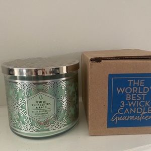 Bath & Body Works White Eucalyptus & Sage 3-wick Candle